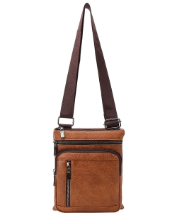 Men's Leather Messenger Bag K-1720 BROWN
